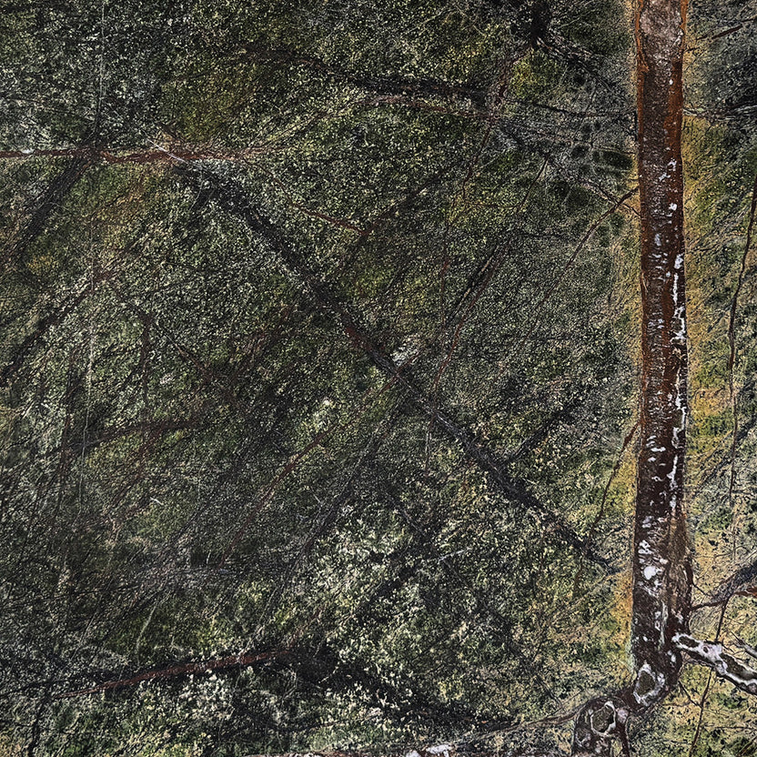 Porto Marble Side Table, Forest Green