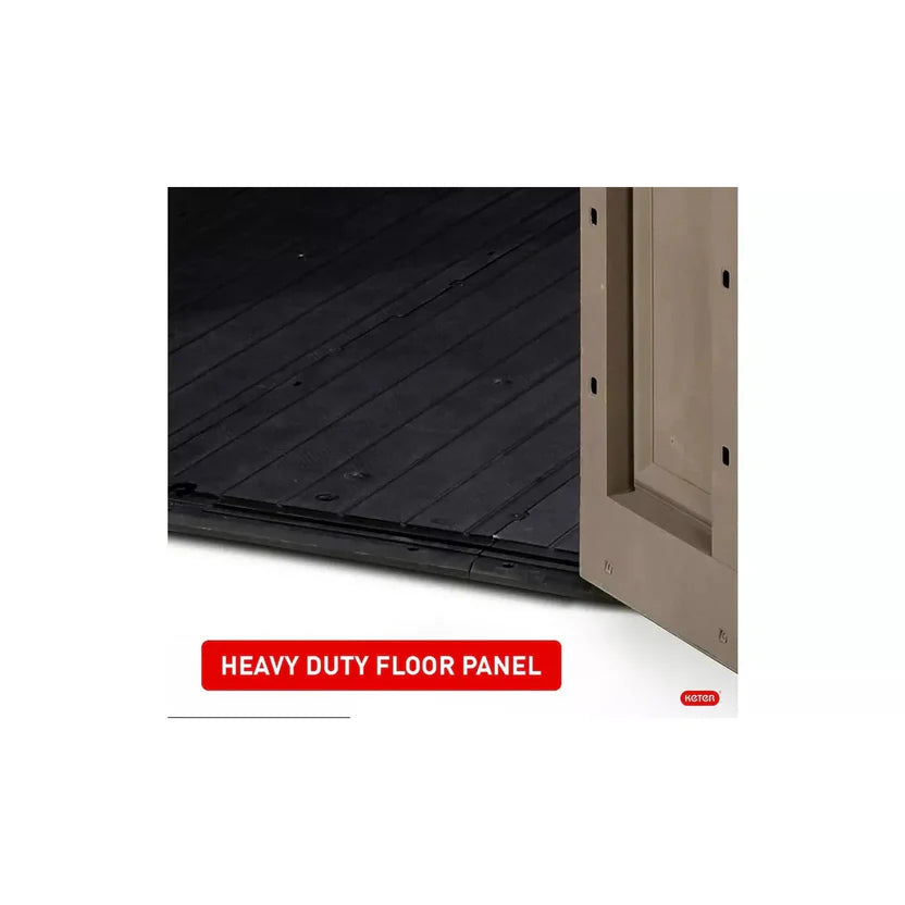 Keter 4×6 Factor Heavy Duty Plastic Garden Shed – Beige