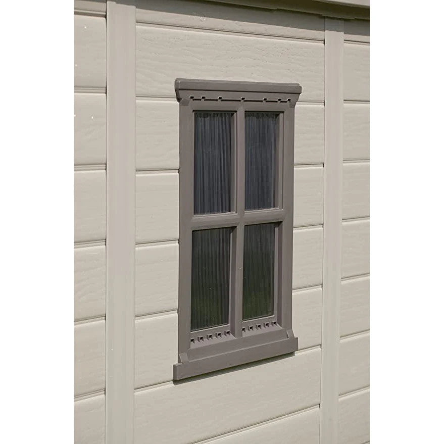 Keter 4×6 Factor Heavy Duty Plastic Garden Shed – Beige