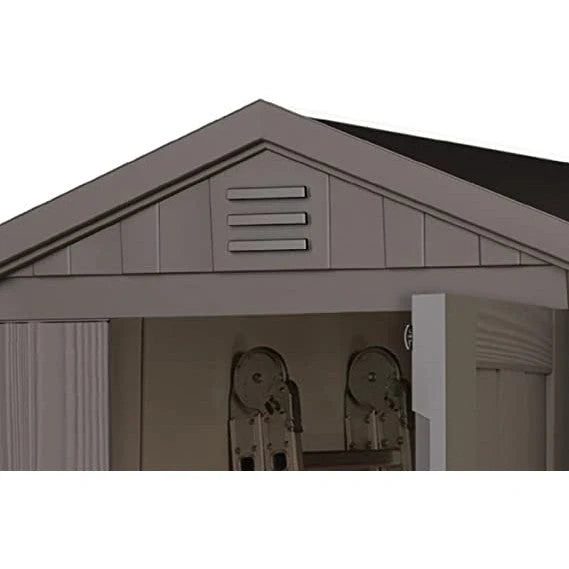 Keter 4×6 Factor Heavy Duty Plastic Garden Shed – Beige