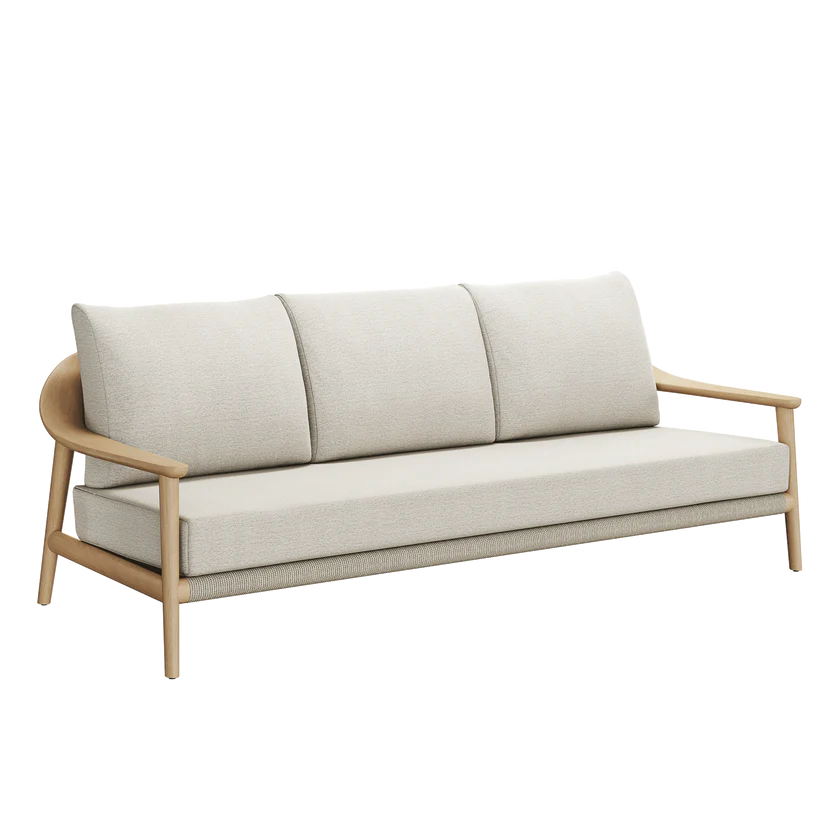 N1 Three Seater Sofa Light Teak