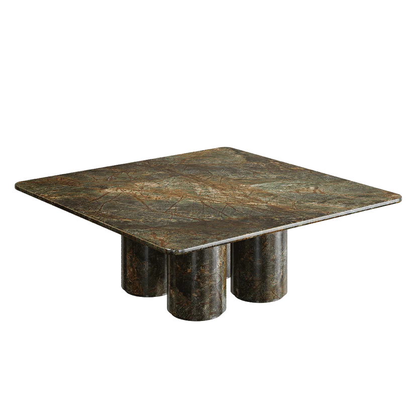 Nardelli Marble Coffee Table, Forest Green