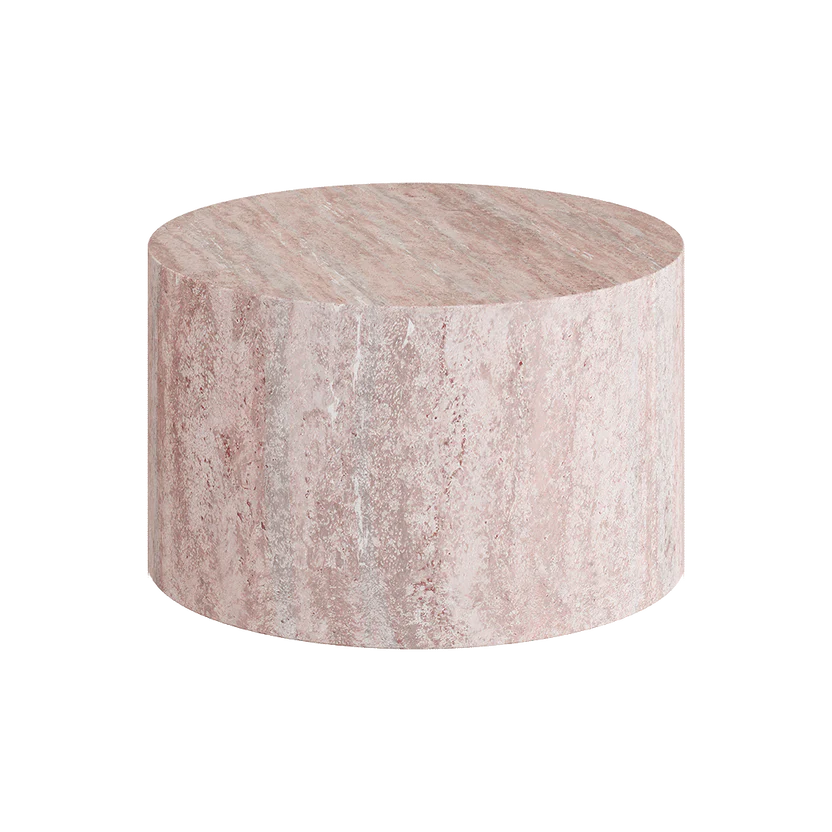 Porto Travertine Coffee Table, Red