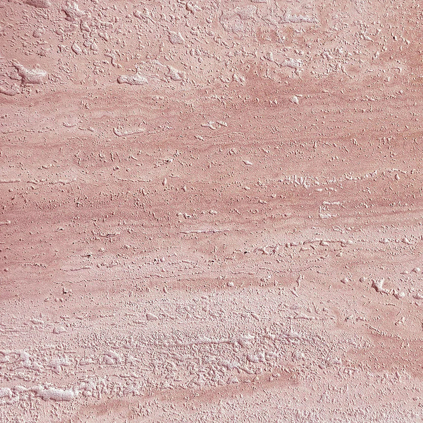 Porto Travertine Side Table, Red