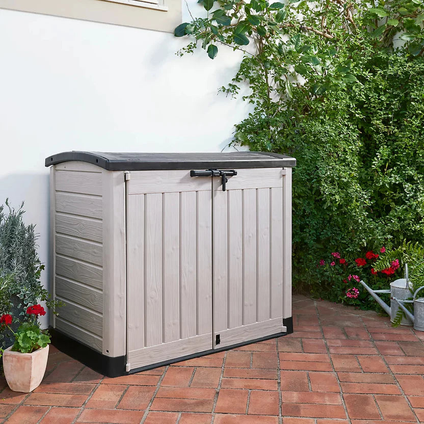 Keter Store-it-out ARC Beige & brown 1200L Garden storage box (H)1200mm (W)1460mm